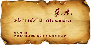 Góliáth Alexandra névjegykártya
